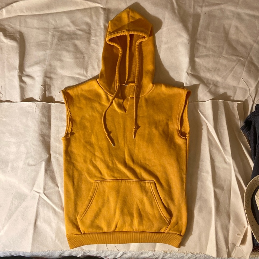 Yellow Sleeveless Hoodie